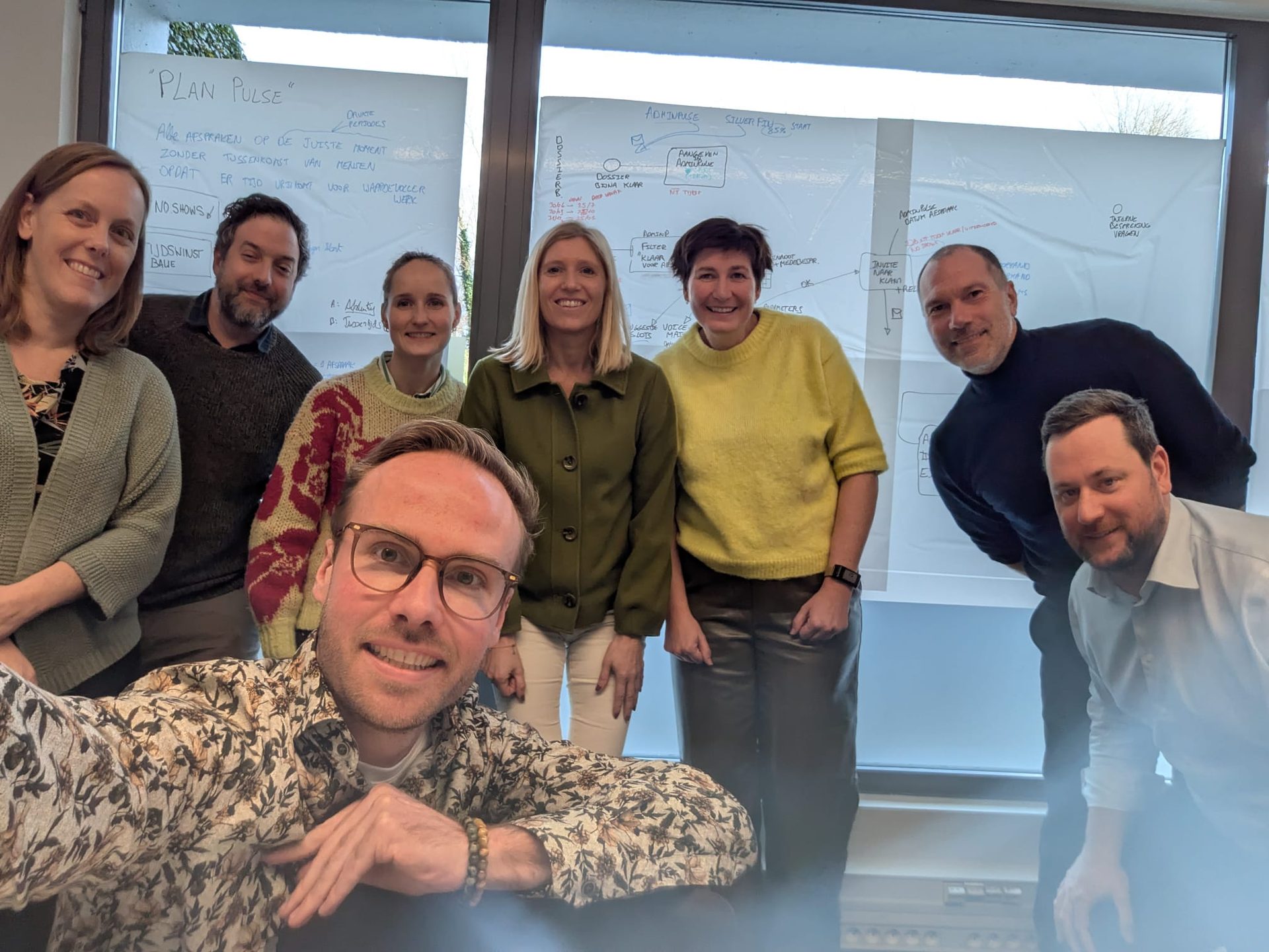 Tijdelijke foto: een in-house workshop met een klant.